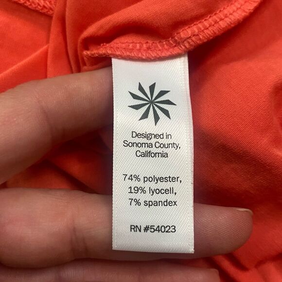 Athleta Orange Studio Crop Crewneck Short Sleeve Tee in Size Small Tall - Picture 7 of 8